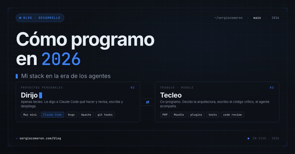 Cómo programo en 2026: mi stack en la era de los agentes