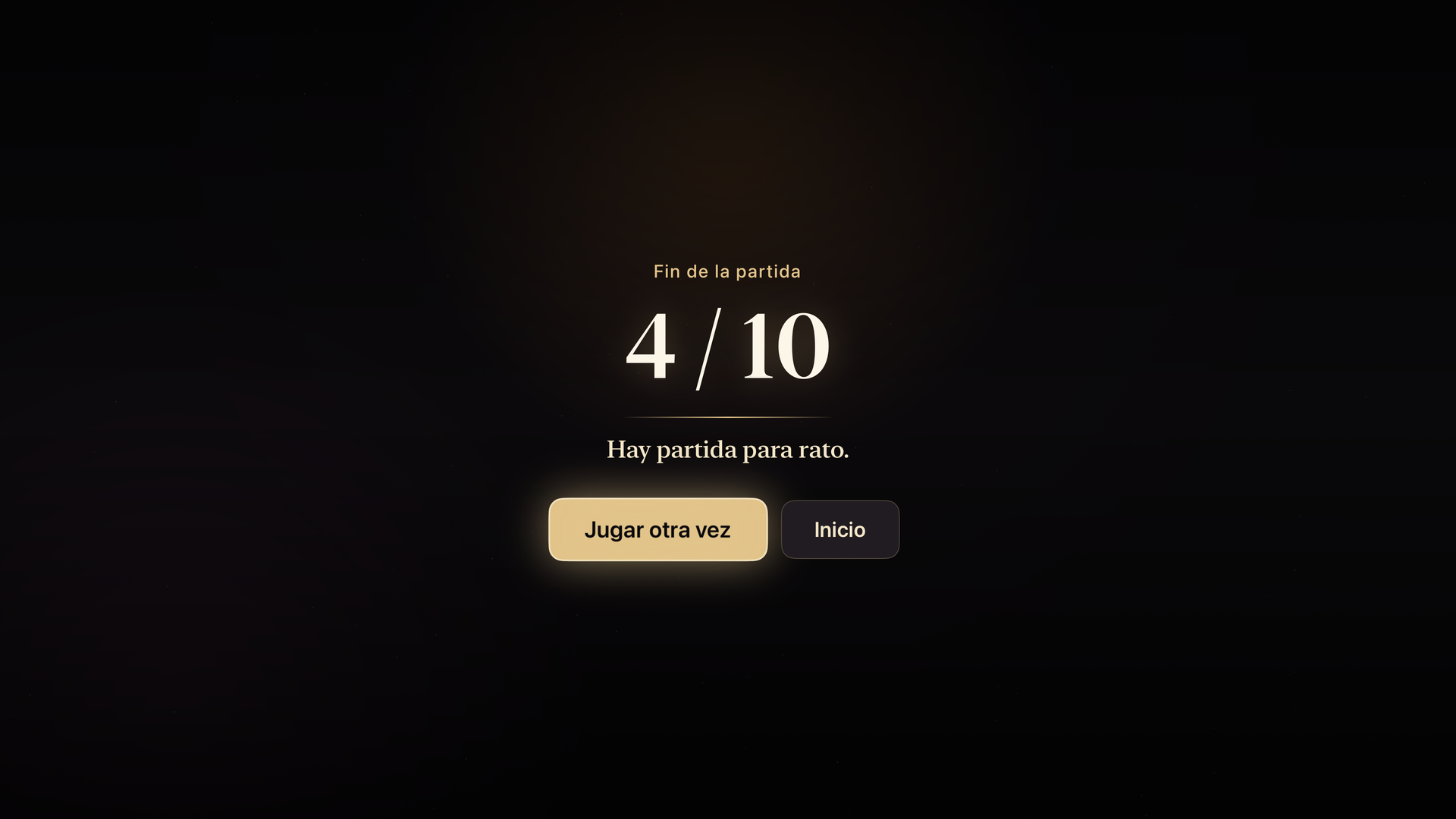 Sobremesa Quiz: resultado